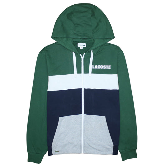 Lacoste Sport Men’s Green XL Hooded Full Zip Jacket