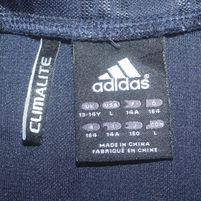 adidas Girls Blue Pink Stripe Climalite Track Jacket Size 13-14 Years