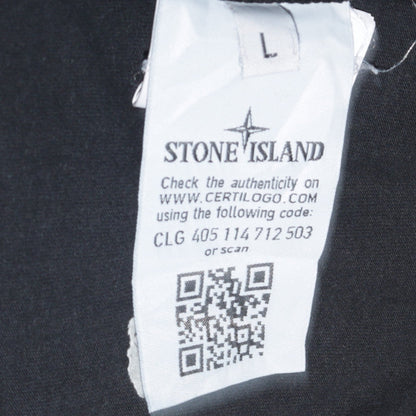 Stone Island Men’s Black Cotton Logo Graphic T-Shirt Size L