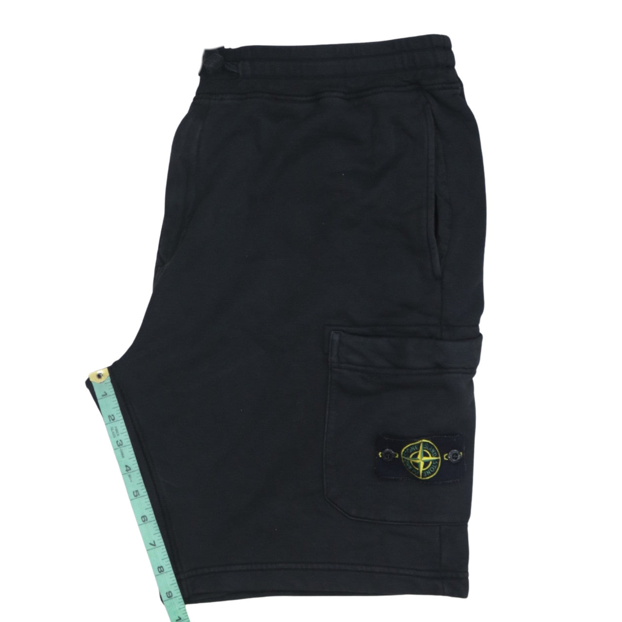 Stone Island Men's Black Cargo Jersey Shorts Size L