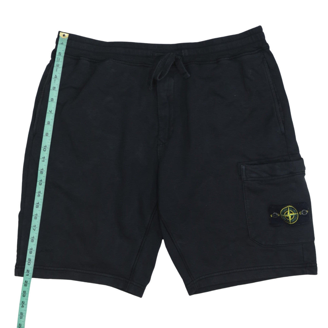 Stone Island Men's Black Cargo Jersey Shorts Size L