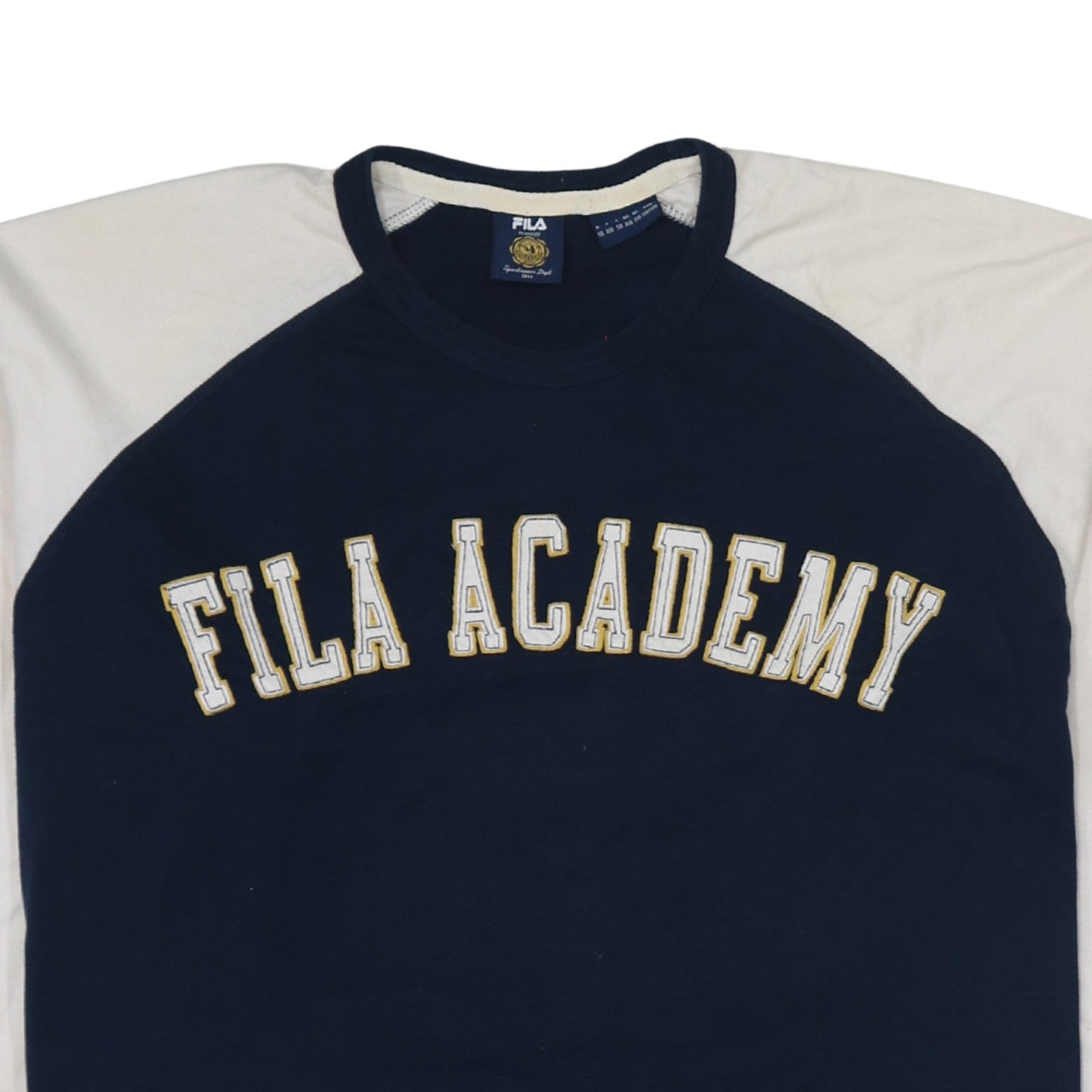 Fila Men’s Blue White Long Sleeve College T-Shirt Size 2XL