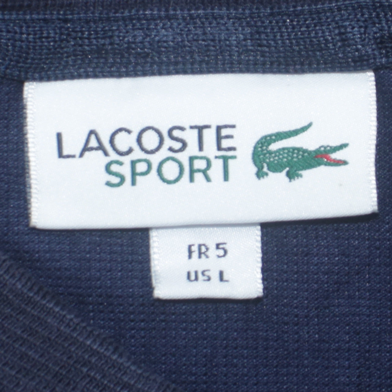 Lacoste Sport Men's Blue Cotton Polo Shirt Size L Short Sleeve