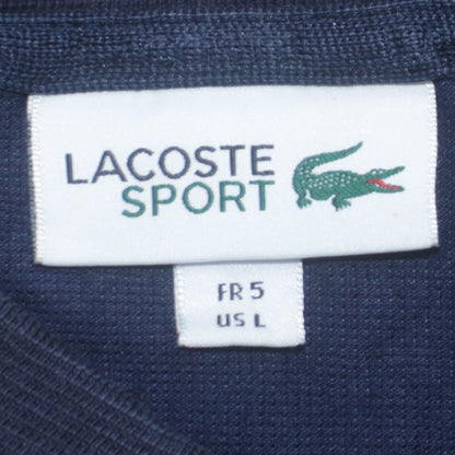 Lacoste Sport Men's Blue Cotton Polo Shirt Size L Short Sleeve