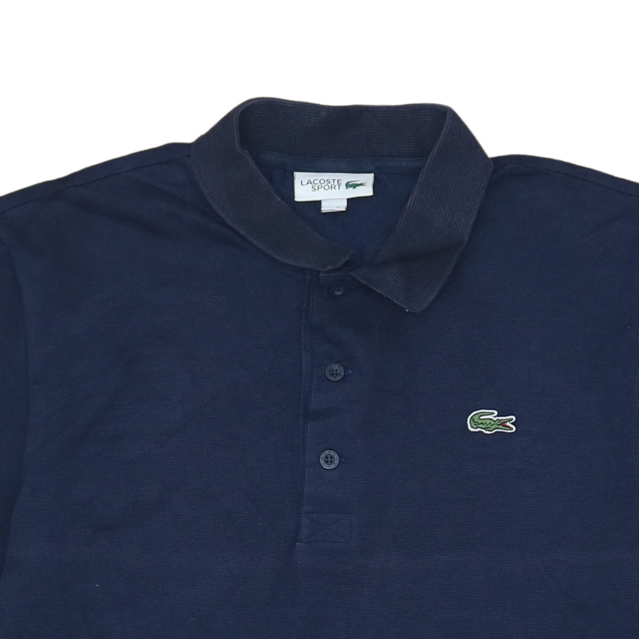 Lacoste Sport Men's Blue Cotton Polo Shirt Size L Short Sleeve