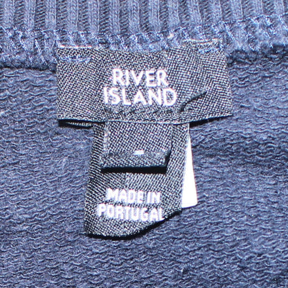 River Island Men’s Blue Pullover Sweatshirt S Love Yourself Graphic