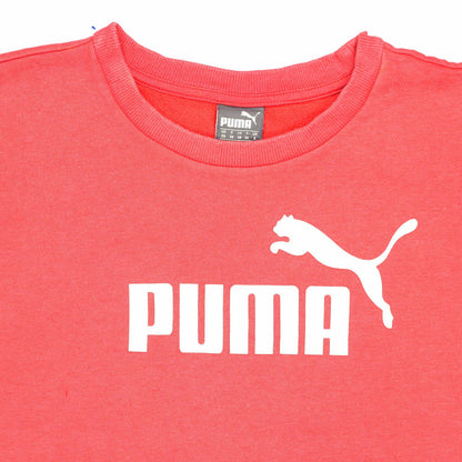 Puma Womens Pink Crew Neck Pullover Sweatshirt Size 12