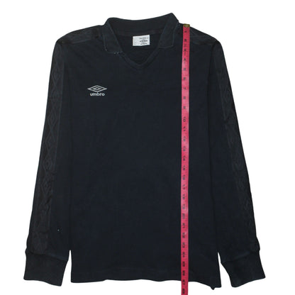 Umbro Men Black L Long Sleeve Pullover Football Sweatshirt