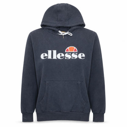 Front view of Ellesse women’s navy blue hoodie uk 12 pullover hooded sweatshirt