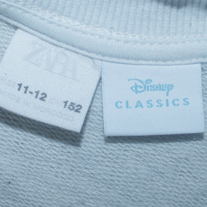 ZARA Girls White Disney Stitch & Angel Graphic Pullover Sweatshirt 11-12 Years