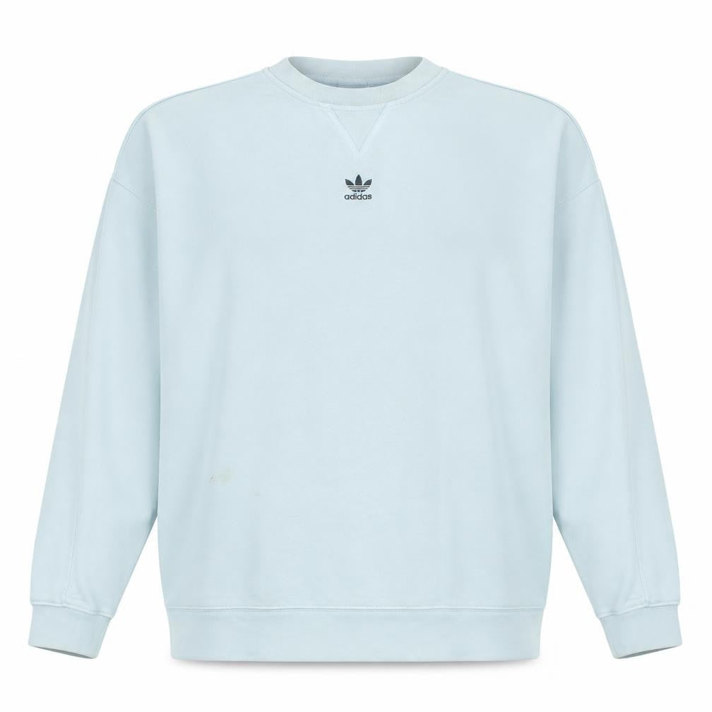 Adidas Women Light Blue Crew Neck Sweatshirt Size 20 Cotton Blend