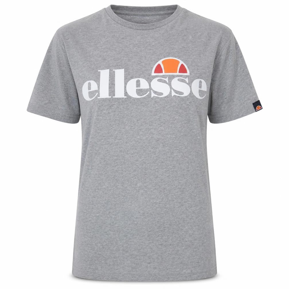 Ellesse Womens Grey Logo Basic T-Shirt UK 8 Short Sleeve Cotton