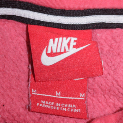 Nike Womens Pink Rhinestone Logo Pullover Hoodie Size M