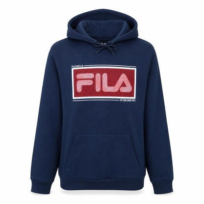 Fila Womens Navy Blue XL Pullover Hoodie Sweatshirt