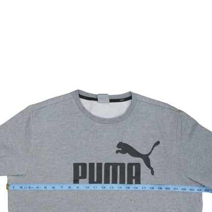 Puma Men’s Grey XL Pullover Crew Neck Logo Sweatshirt