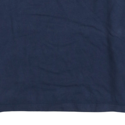Ellesse Womens Navy Blue Logo Pullover Sweatshirt UK 10 Cotton Long Sleeve