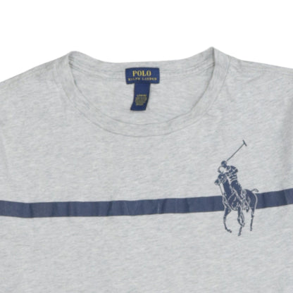 Ralph Lauren Boys Grey Polo T-Shirt Size 14-16 Years Short Sleeve Cotton