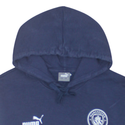 Puma Mens Blue Manchester City Hoodie L Pullover Fleece