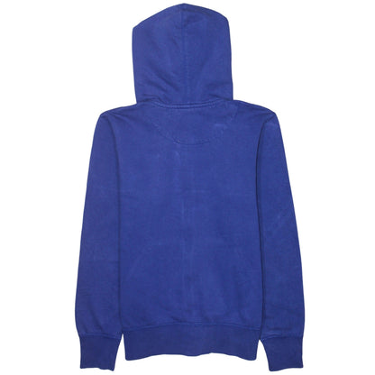 Nike Women Blue Full Zip Hoodie Small Cotton Blend Sportswear