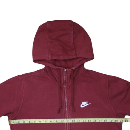 Nike Men's Red Full Zip Hoodie Size S Regular Fit