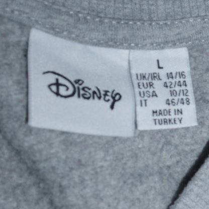 Disney Women's Grey Stitch Sweatshirt L Size 14/16 Pullover Jumper