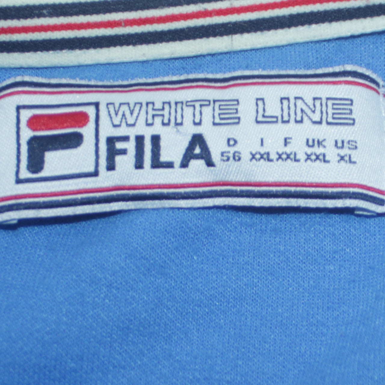 Fila Men’s Blue & White Track Jacket XL Retro Sports Zip-Up