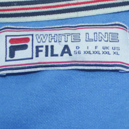 Fila Men’s Blue & White Track Jacket XL Retro Sports Zip-Up