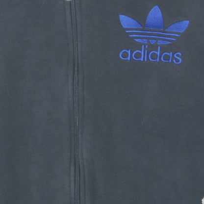 Adidas Men's Blue Full Zip Hoodie Size L Sportswear Jacket