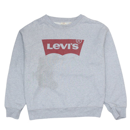 Levi's Men's Grey Logo Crew Neck Pullover Sweatshirt Size M