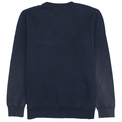 Calvin Klein Jeans Men's Blue Logo Crew Neck Cotton Sweatshirt M
