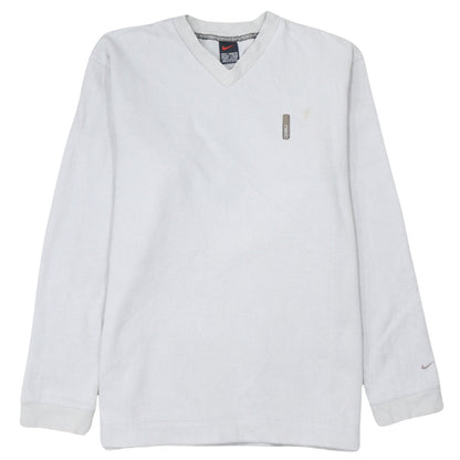 Nike Men's White V-Neck Pullover Sweatshirt Size M