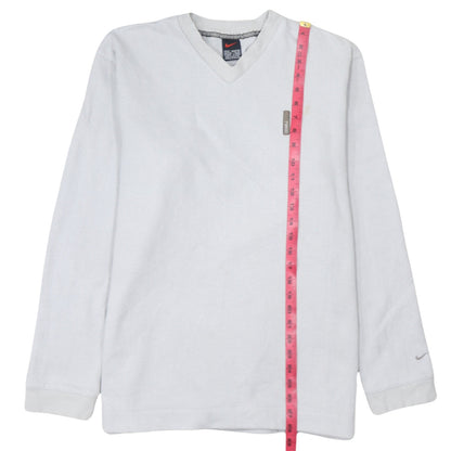 Nike Men's White V-Neck Pullover Sweatshirt Size M