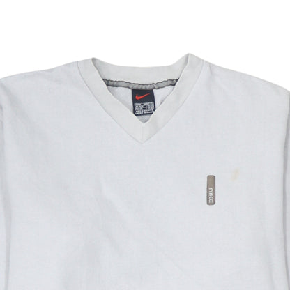Nike Men's White V-Neck Pullover Sweatshirt Size M