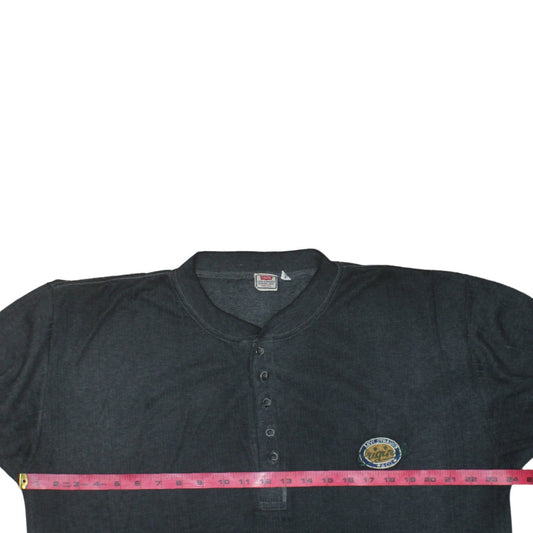 Levi's Men's Black 2XL Henley Cotton Jumper Long Sleeve Casual