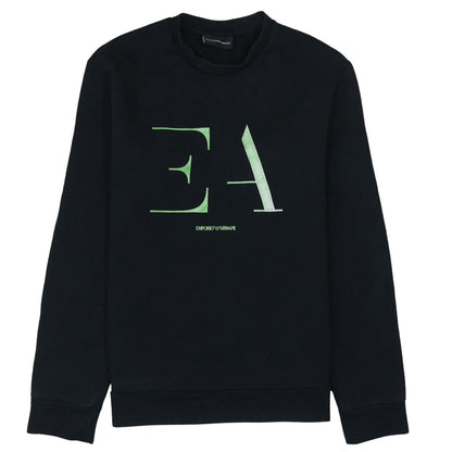 Emporio Armani Men's Black Logo Pullover Sweatshirt Size S