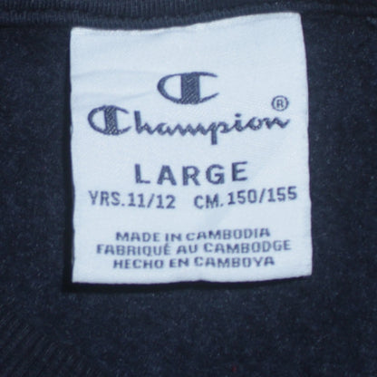 Champion Girls Black Long Sleeve T-Shirt Dress Size 11-12 Years Logo Trim