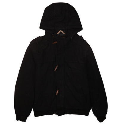 Clockhouse Men’s Black Hooded Toggle Jacket M Casual Cotton Blend