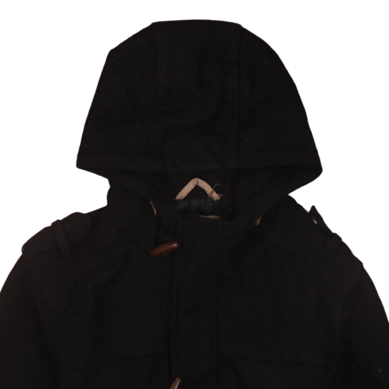 Clockhouse Men’s Black Hooded Toggle Jacket M Casual Cotton Blend