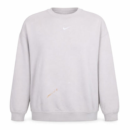 Nike Womens Beige Crew Neck Pullover Sweatshirt M Cotton Blend