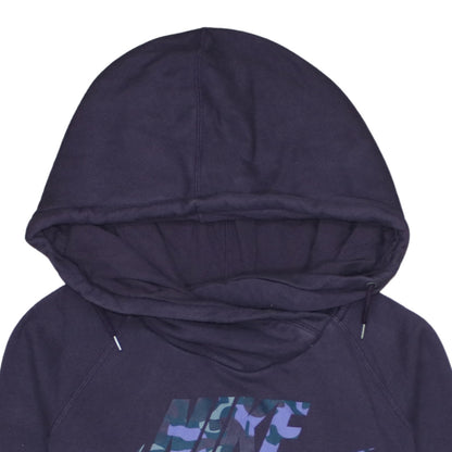 Nike Womens Purple Camo Logo Pullover Hoodie Size S