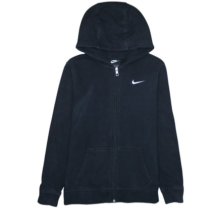 Nike Boys Black Full Zip Hoodie Fleece XL 13-15 Years Hooded Sweatshirt