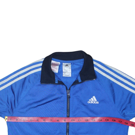 Adidas Boys Blue Colourblock Track Jacket 13-14 Years Zip Lightweight