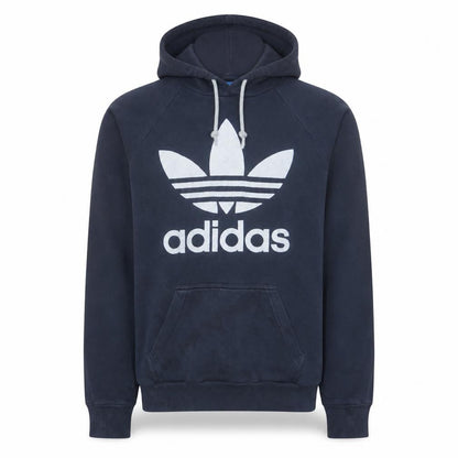 Adidas Men's Blue XS Pullover Hoodie Graphic Trefoil Sweatshirt