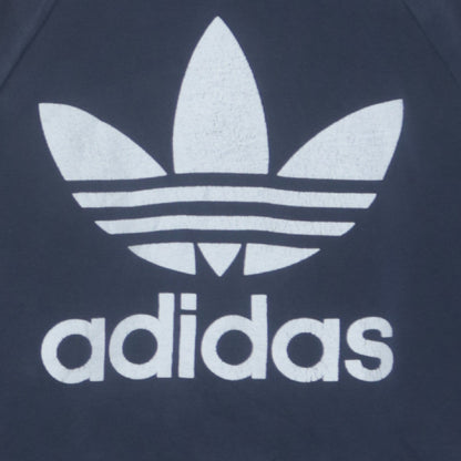 Adidas Men's Blue XS Pullover Hoodie Graphic Trefoil Sweatshirt
