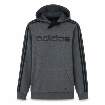 Adidas Men's Grey Pullover Hoodie Small Logo Fleece Sweatshirt