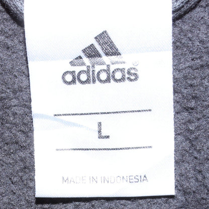 Adidas Women's Black Full Zip Hoodie Large Logo Sweatshirt