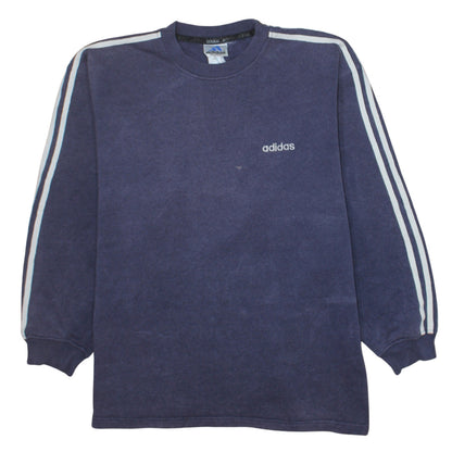 Adidas Men's Blue Crew Neck Pullover Sweatshirt Size L