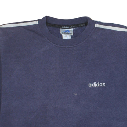 Adidas Men's Blue Crew Neck Pullover Sweatshirt Size L