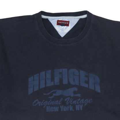 Hilfiger Men's Blue 2XL Vintage Graphic Cotton T-Shirt
