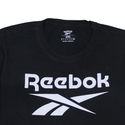 Reebok Men’s Black 2XL Graphic Logo Short Sleeve Cotton T-Shirt